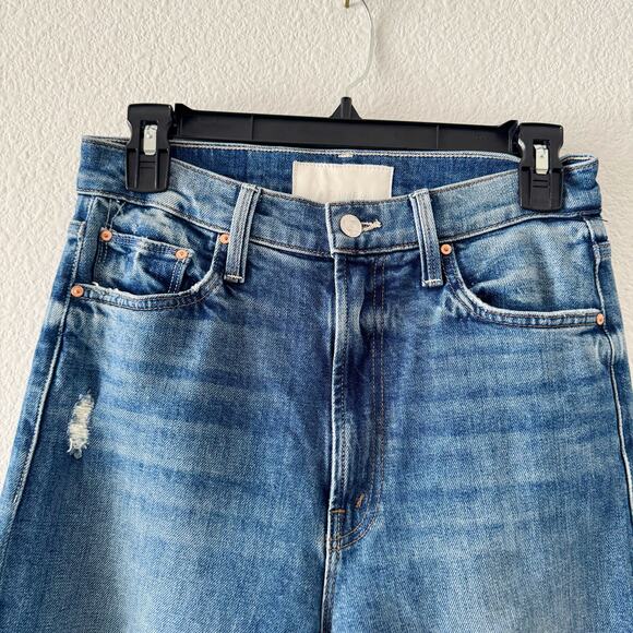 Mother High Waisted Rider Ankle Jeans Far Beyond The Sky Distressed Size 26 - Picture 3 of 7